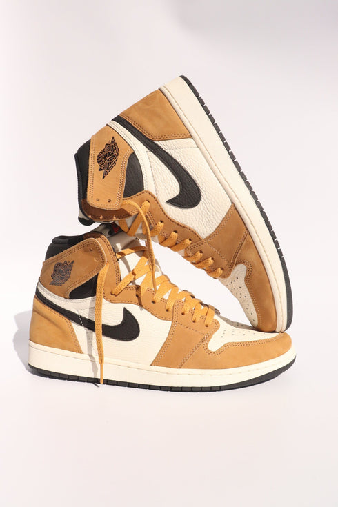 Jordan 1 Laces Basics Flat Thin - Golden Harvest / Wheat Laces for Rookie of the Year ROTY AJ1